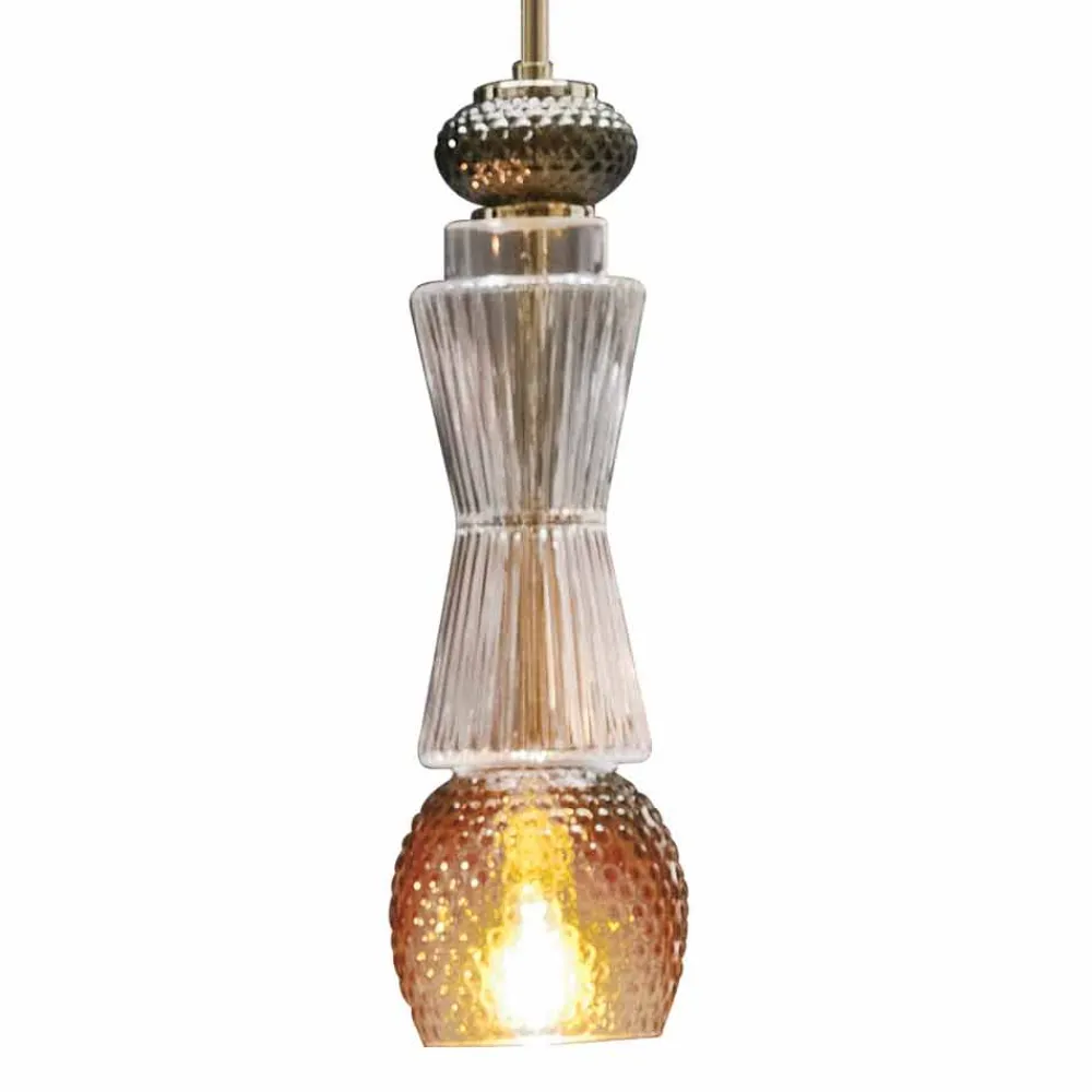 Viadurini Lighting Murano Lampen|Moderne Pendelleuchten-Hängelampe aus Muranoglas mit antiker Dekoration Made in Italy - Missi