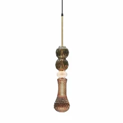Viadurini Lighting Murano Lampen|Moderne Pendelleuchten-Hängelampe aus Muranoglas und Stoff Made in Italy - Missi