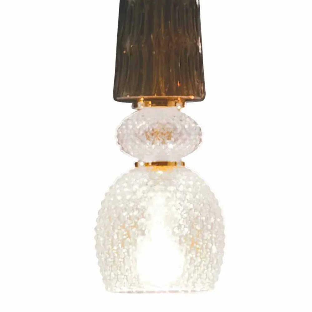 Viadurini Lighting Murano Lampen|Moderne Pendelleuchten-Hängelampe aus Muranoglas mit Textilkabel Made in Italy - Missi