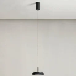 Viadurini Lighting Moderne Pendelleuchten-Hängelampe aus schwarz lackiertem Metall und LED-Licht – Hainbuche