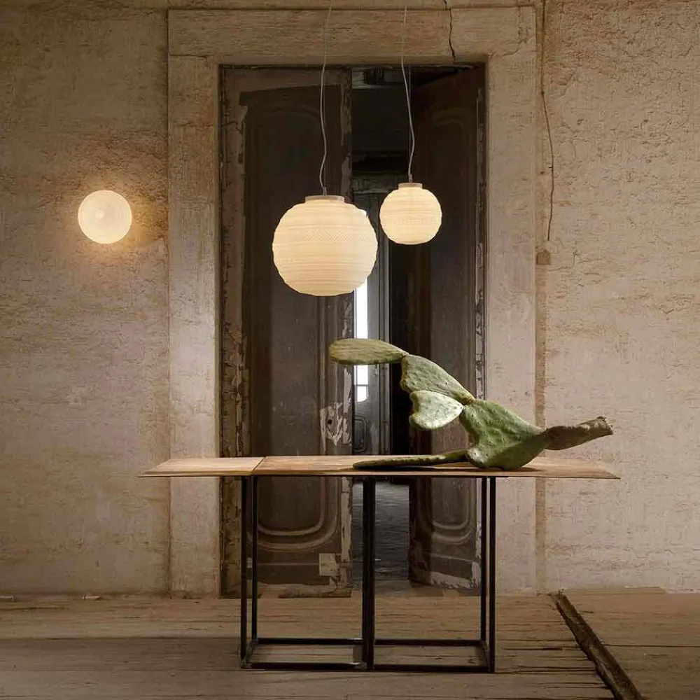 Viadurini Lighting Designer Pendelleuchten-Hängelampe aus weißem Satinglas in 2 Designgrößen - Morse