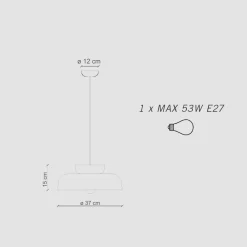 Ferroluce Moderne Pendelleuchten-Hängelampe aus zweifarbiger Keramik, hergestellt in Italien – Corcovado
