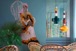 Ferroluce Designer Pendelleuchten-Hängelampe Gelbe oder grüne Keramik Made in Italy Design - Lariat