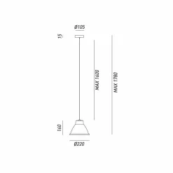 Il Fanale Pendelleuchten Vintage-Hängelampe im Industrial Design Loft Mini