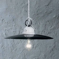 Ferroluce Pendelleuchten Vintage-Hängelampe im rustikalen Design aus Keramik Potenza