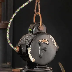 Ferroluce Pendelleuchten Vintage-Hängelampe im Vintage Design aus Keramik und Metall Angela