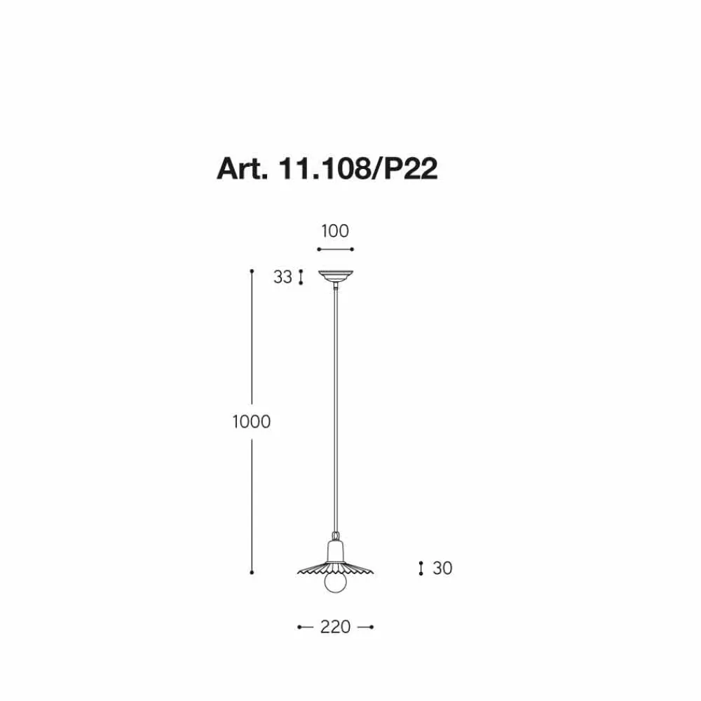 Aldo Bernardi Pendelleuchten Vintage-Hängelampe in modernem Design Civetta von