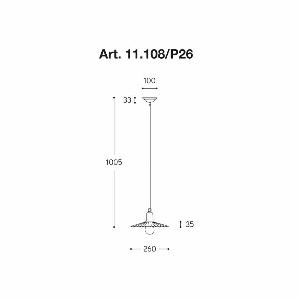 Aldo Bernardi Pendelleuchten Vintage-Hängelampe in modernem Design Civetta von