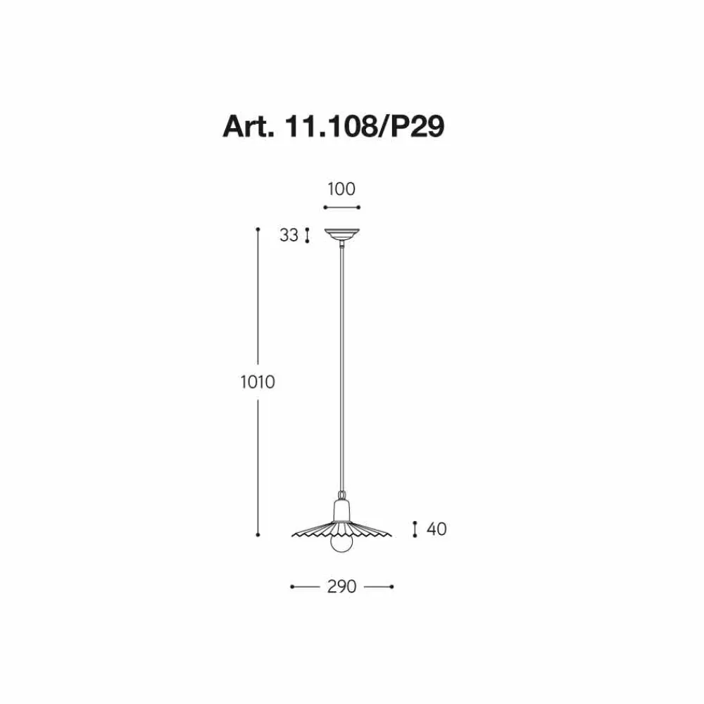 Aldo Bernardi Pendelleuchten Vintage-Hängelampe in modernem Design Civetta von