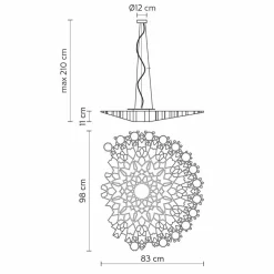 Viadurini Lighting Designer Pendelleuchten-Hängelampe in Weiß Technopolymer Design 2 Dimensionen - Kathedrale
