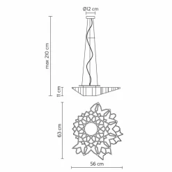Viadurini Lighting Designer Pendelleuchten-Hängelampe in Weiß Technopolymer Design 2 Dimensionen - Kathedrale