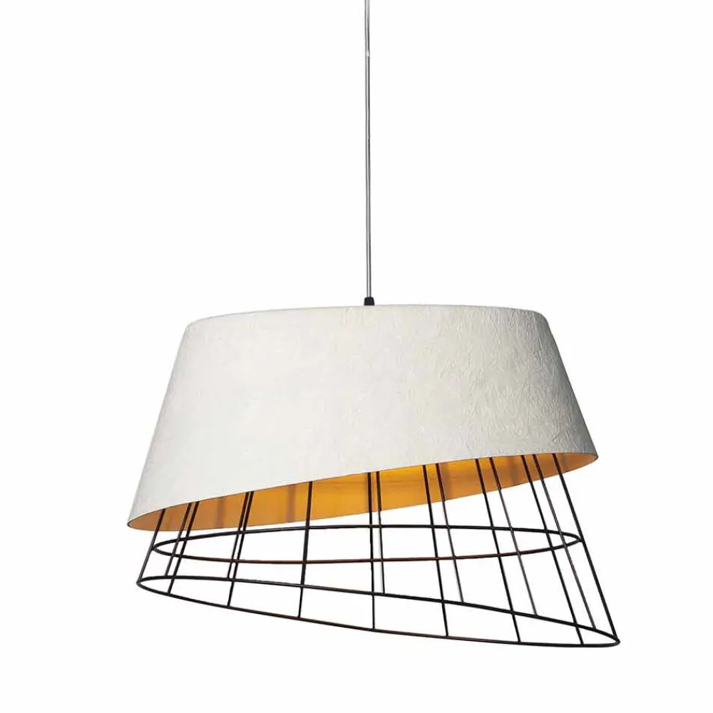 Viadurini Lighting Designer Pendelleuchten-Hängelampe in weißem Design aus Glasfaser und Metall - Solar