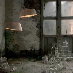 Viadurini Lighting Designer Pendelleuchten-Hängelampe in weißem Design aus Glasfaser und Metall - Solar