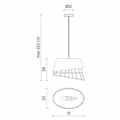 Viadurini Lighting Designer Pendelleuchten-Hängelampe in weißem Design aus Glasfaser und Metall - Solar