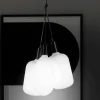Viadurini Lighting Moderne Pendelleuchten-Hängelampe mit 3 Lichtern aus Metall und Keramikglas Made in Italy - Speak