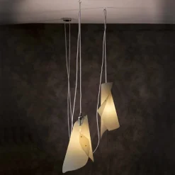 Viadurini by Sideform Design Kronleuchter-Hängelampe mit 2 Lichtern in modernem Design Chrome