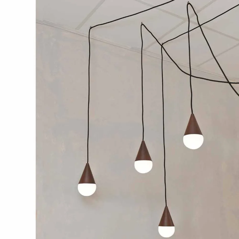 Viadurini by Sideform Moderne Kronleuchter-Hängelampe mit 4 Lichtern in modernem Design Drop