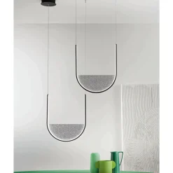 Viadurini Lighting Moderne Pendelleuchten-Hängelampe mit abnehmbarem Einsatz aus Granulatglas – Catalpa