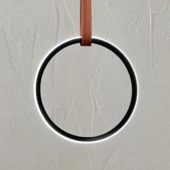 Viadurini Lighting Moderne Pendelleuchten-Hängelampe mit geometrischen Formen und Details aus Kunstleder – Zypresse