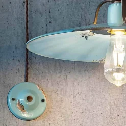 Ferroluce Pendelleuchten Vintage-Hängelampe verstellbar im Country Stil Sally