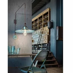 Ferroluce Pendelleuchten Vintage-Hängelampe verstellbar im Country Stil Sally