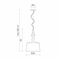 Viadurini Lighting Designer Pendelleuchten-Hängelampenschirm kurz in weiß glänzendem Keramikdesign - Cadabra