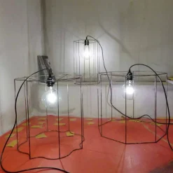 Viadurini by Sideform Designer Pendelleuchten-Hängelampe/Stehlampe Käfig in modernem Design Cigno