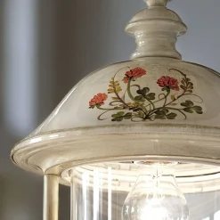 Ferroluce Design Beleuchtung-Hängelaterne für den Außenbereich aus handbemaltem Aluminium - Bari