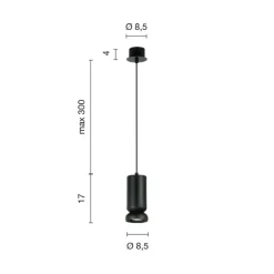 Viadurini Lighting Moderne Pendelleuchten-Hängeleuchte aus pulverbeschichtetem Aluminium und verstellbarem Kabel – Buxus