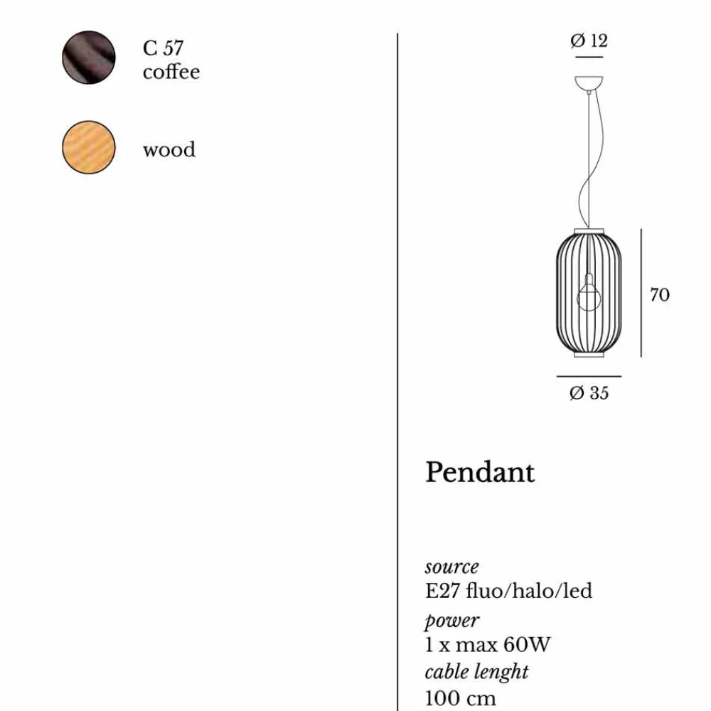 Viadurini Lighting Designer Pendelleuchten-Hängeleuchte aus Stahl Durchmesser 35xH70xL.Katalog cm Bibiana