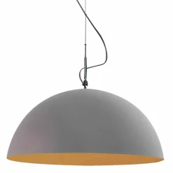 In-es.artdesign Moderne Pendelleuchten-Hängeleuchte Design-Lampe Mezza Luna Cement paint