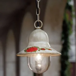 Ferroluce Design Beleuchtung-Hängeleuchte für den Außenbereich aus handbemaltem weißem Aluminium - Imperia