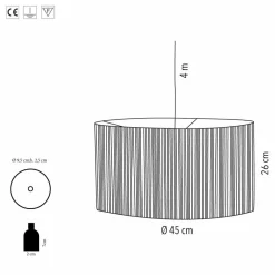Viadurini by Sideform Moderne Pendelleuchten-Hängeleuchte mit D.45 in Wolle hergestellt in Italien Evita