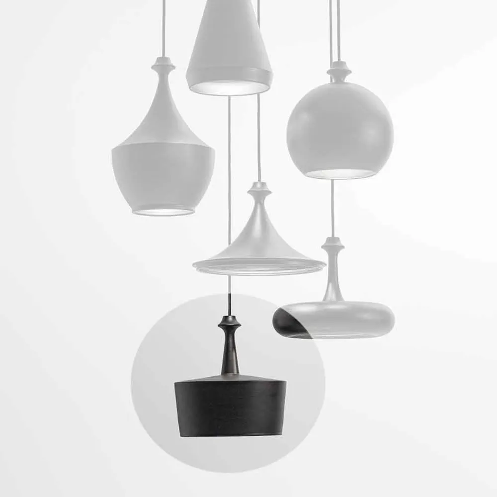 Aldo Bernardi Moderne Pendelleuchten-Hängeleuchte mit LED Leuchte aus Keramik – Lustrini L6