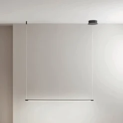 Viadurini Lighting Moderne Pendelleuchten-Hängeleuchte mit LED-Licht und in der Länge verstellbaren Kabeln – Orange