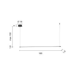 Viadurini Lighting Moderne Pendelleuchten-Hängeleuchte mit LED-Licht und in der Länge verstellbaren Kabeln – Orange