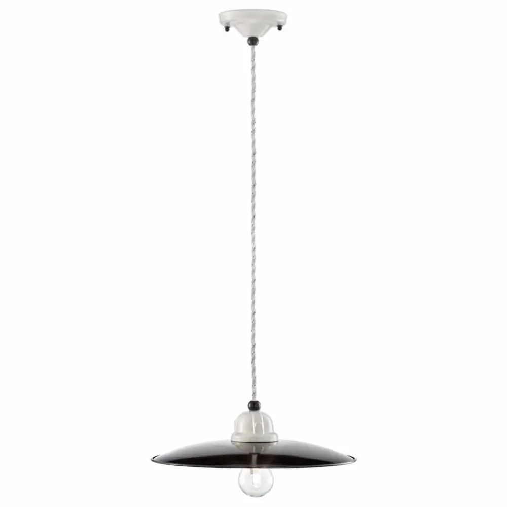 Ferroluce Pendelleuchten Vintage-Hängeleuchte Vintage aus Keramik Kelly