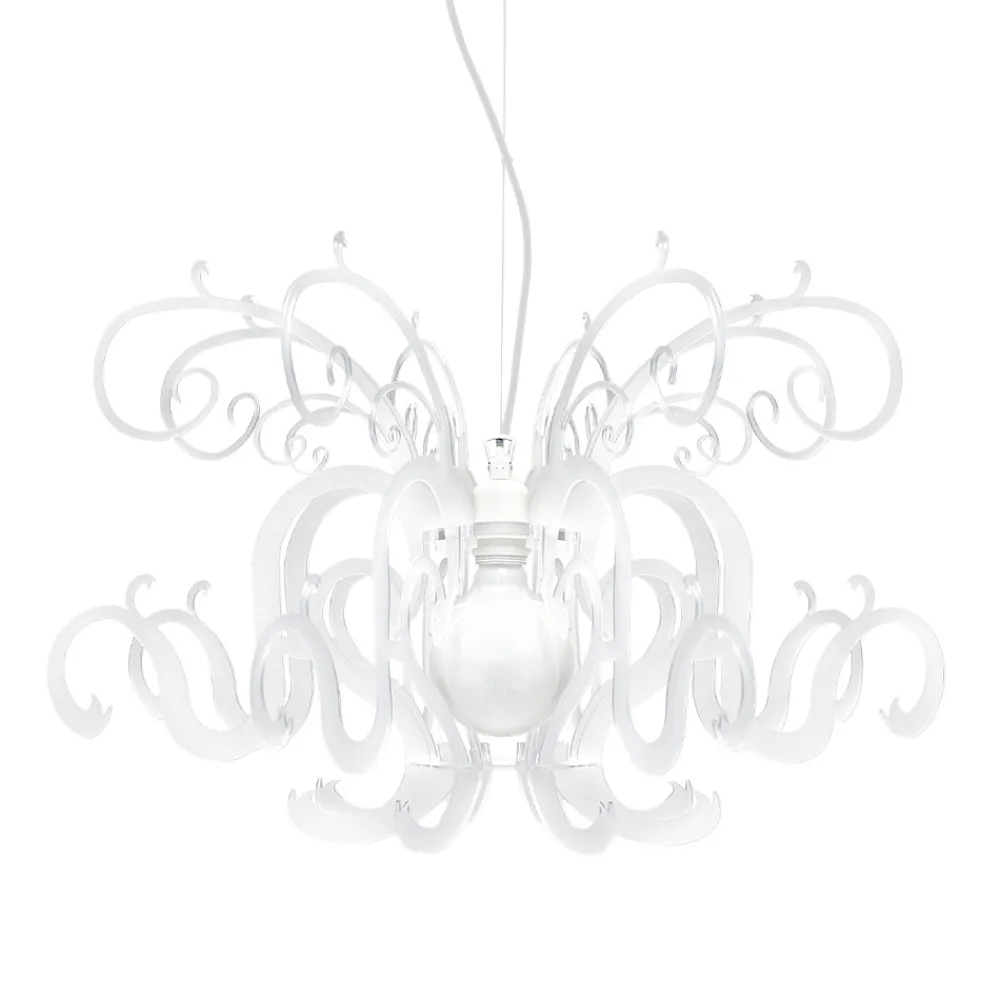 Viadurini Lighting Moderne Kronleuchter-Hängeleuchter aus recycelbarem weißem oder schwarzem Plexiglas - Sancho