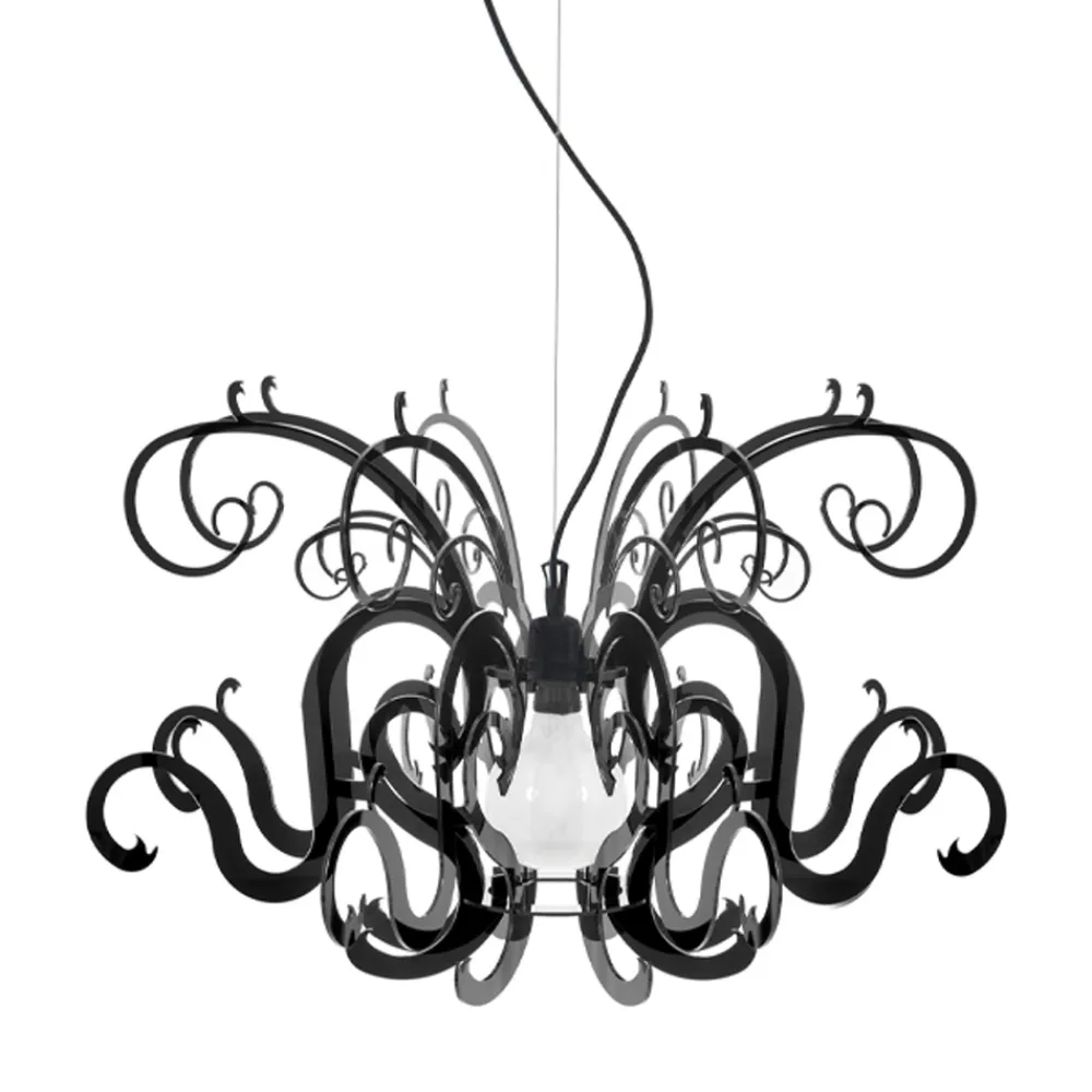 Viadurini Lighting Moderne Kronleuchter-Hängeleuchter aus recycelbarem weißem oder schwarzem Plexiglas - Sancho