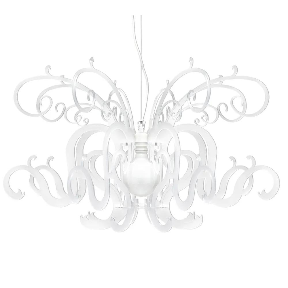 Viadurini Lighting Moderne Kronleuchter-Hängeleuchter aus weißem Plexiglas recycelbarem Design - Sancho