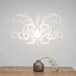 Viadurini Lighting Moderne Kronleuchter-Hängeleuchter aus weißem Plexiglas recycelbarem Design - Sancho