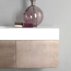 Viadurini Bathroom Badmöbel Hängend-Hängende Badezimmermöbel aus Metall, MDF-Holz und Stonelight Made in Italy - Renga