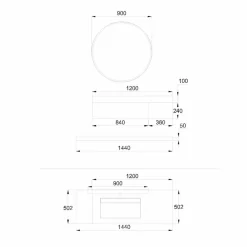 Viadurini Bathroom Badmöbel Hängend-Hängende Badezimmermöbel aus Metall, MDF-Holz und Stonelight Made in Italy - Renga