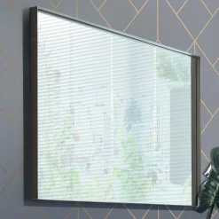 Viadurini Bathroom Badmöbel Hängend-Hängende Badezimmermöbel aus Holz, Metall und Keramik B96 cm, Edel - Renga