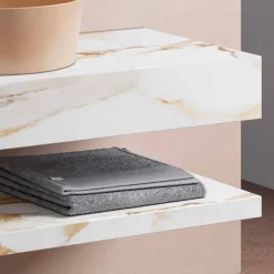 Viadurini Bathroom Badmöbel Hängend-Hängende Badezimmermöbel Komposition 3 aus hochwertigem Gres und Vetrochina - Rametina