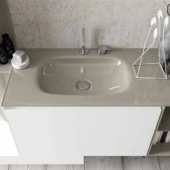 Viadurini Bathroom Badmöbel Hängend-Hängende Badezimmermöbel-Komposition mit modernem Design Made in Italy - Callisi15