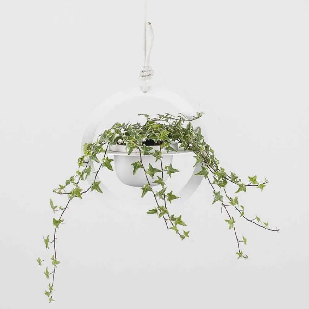 Viadurini Living Deko Vasen-Hängende Blumenvase aus Stahl und Keramik Made in Italy - Leotta