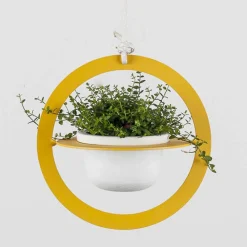 Viadurini Living Deko Vasen-Hängende Blumenvase aus Stahl und Keramik Made in Italy - Leotta