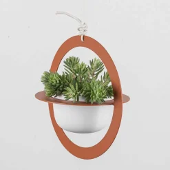 Viadurini Living Deko Vasen-Hängende Blumenvase aus Stahl und Keramik Made in Italy - Leotta