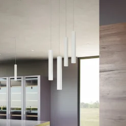 Viadurini Lighting Moderne Pendelleuchten-Hängende Einbauleuchte aus weißem oder schwarzem Aluminium, 2 Stück - Rebolla